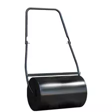 DURHAND 38L Garden Lawn Roller, Water Sand Filled Outdoor Grass Roller, Heavy Duty Metal Lawn Push Rolling Tool Aerator for Grass Seeding, Soil Levelling, Black - 1