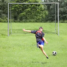 SPORTNOW 10ft x 6.5ft Football Goal, Football Net for Garden with Ground Stakes, Quick and Simple Set Up - 1