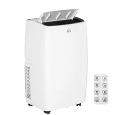 HOMCOM 12,000 BTU Mobile Air Conditioner, Grade A Rated - White - 1