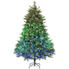 HOMCOM 6ft Artificial Pine LED Christmas Tree, with Remote - 1