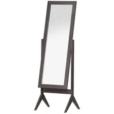 HOMCOM Full Length Mirror, Freestanding Adjustable Angle Dressing Mirror for Bedroom, Living Room, 148 x 47 cm, Brown - 1