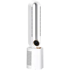 HOMCOM Multi-Mode Bladeless Tower Fan and Humidifier - White - 1