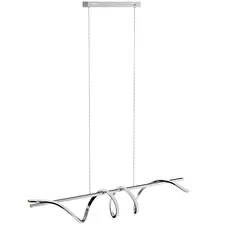 HOMCOM Pendant Light with 3 Colour Temperatures - Silver Tone - 1