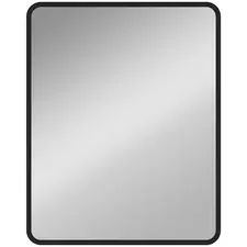 HOMCOM Rectangular Wall Mirror with HD Glass - Black - 1
