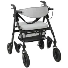 HOMCOM Rollator Walker Wheelchair, with Seat - Grey - 1
