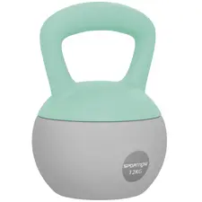 SPORTNOW 12KG Soft Kettlebell, Kettlebell with Non-Slip Handle for Home Gym, Weight Lifting, Strength Training, Green/Grey - 1