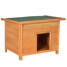 PawHut Wooden Dog Kennel Elevated Dog Pet House w/ Open Top 82W x 58D x 58H cm - 1