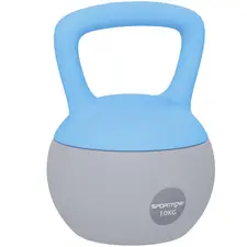 SPORTNOW 10KG Soft Kettlebell, Kettlebell with Non-Slip Handle for Home Gym, Weight Lifting, Strength Training, Light Blue/Grey - 1