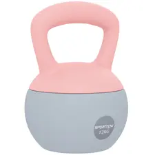 SPORTNOW 12KG Soft Kettlebell, Kettlebell with Non-Slip Handle for Home Gym, Weight Lifting, Strength Training, Pink/Grey - 1