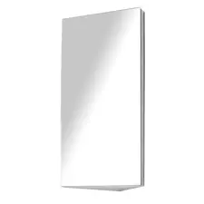 HOMCOM Stainless Steel Wall mounted Bathroom Corner Mirror Storage Cabinet Single Door 300mm (W) - 1