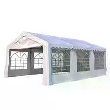 Outsunny 6m x 4m Heavy Duty Garden Gazebo for Parties, Wedding and Events, White - 1