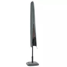 Outsunny Parasol Cover, Cantilever Umbrella Cover, Banana Umbrella Cover with Zipper for Outdoor Garden, Patio, Grey - 1