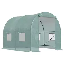 Outsunny 245 x 200cm Polytunnel Greenhouse - Green - 1
