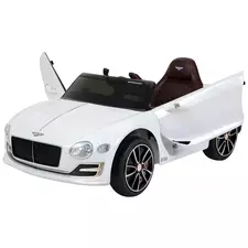 HOMCOM Kids Electric Car Kids Ride on Toys W/ LED Lights-White - 1