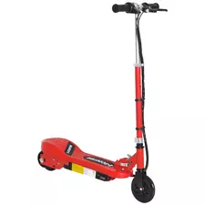 HOMCOM Folding Electric Kids Scooter Ride on Age 7-14, Red/Black - 1