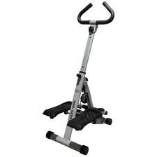 HOMCOM Stepper w/ Handle Hand Grip Workout Fitness Machine For Fitness Aerobic Exercise Home Gym Grey - 1