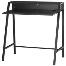 HOMCOM Writing Desk Computer Table Home Office PC Laptop Workstation Storage Shelf 84L x 45W cm Black - 1