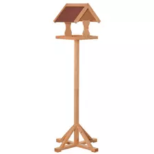 PawHut Wooden Bird Table Wild Bird Feeding Station Freestanding Feeder for Garden Outdoor 55 x 55 x 144cm - 1