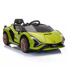 HOMCOM Lamborghini Sian Licensed 12V Electric Car for Kids 2 Motors Toy Car with Remote Control Music Lights MP3 for 3-5 Years Green - 1