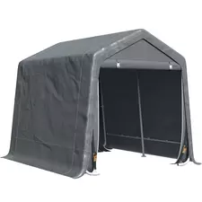 Outsunny 9 X 7.5ft Temporary Outdoor Equipment Shed - Dark Grey - 1
