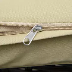 Outsunny 3 pcs PE Rattan Wicker Garden Furniture Patio Bistro Set Weave Conservatory Sofa Coffee Table and Chairs Set Beige - 9