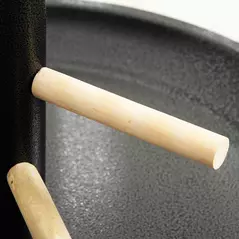 PawHut Parrot Perch Stand, Large Bird Play Stand, Metal Bird Table Feeder Station with Stainless Steel Bowls, Four Wheels, Round Tray, Black - 8