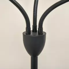 HOMCOM Arc Tree Floor Lamp with 3 Adjustable Rotating Lights, Industrial Standing Lamp with Steel Frame for Bedroom Living Room, 155cm, Black - 8