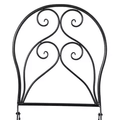 Outsunny 3 Pieces Garden Bistro Set with Coffee Table and 2 Folding Single Chairs, Mosaic Garden Table Top and Seats, Metal Frame, for Patio Balcony, Black - 9