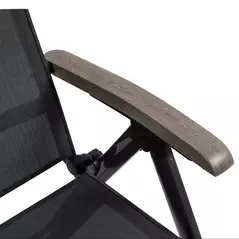 Outsunny Outdoor Folding Sun Lounger, 5-Position Adjustable Chaise Lounge Chair with Aluminium Frame for Patio, Pool and Garden, Grey - 8