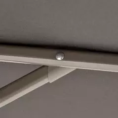 Outsunny 2.7m Banana Parasol Cantilever Umbrella with Crank Handle, Double Tier Canopy and Cross Base for Outdoor, Hanging Sun Shade, Black - 8