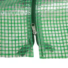 Outsunny Mini Small Greenhouse with Steel Frame & PE Cover & Zippered Window Poly tunnel Steeple for Plants Vegetables, 180 x 90 x 90 cm, Green - 8