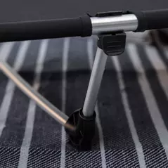 Outsunny Lightweight Camping Bed, Aluminium Portable Camp Cot w/ Strong Support 150kg and Carry Bag for Camping, Black - 9