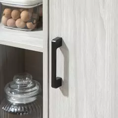 HOMCOM Modern Sideboard, Steel Frame Storage Cabinet with 2 Doors and Adjustable Shelves for Living Room, Hallway, Light Grey - 8