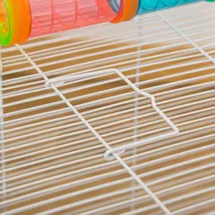 PawHut Hamster Cage, Gerbil Cage 3 Tier for Dwarf Hamster with Tube, Exercise Wheel, Water Bottle, Food Dish 59 x 36 x 47 cm- Blue - 9