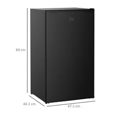 HOMCOM Under Counter Fridge, 91L Small Fridge with Chiller Box, Removable Shelf, Reversible Door, Adjustable Legs, Mini Refrigerator, Black - 3