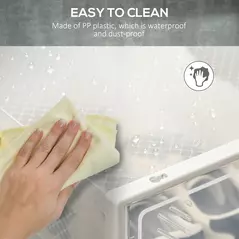 HOMCOM 18PCS Clear Shoe Box, Plastic Stackable Shoe Storage Box for UK/EU Size up to 8.5/43 with Magnetic Door for Women/Men, 25 x 35 x 19cm - 7