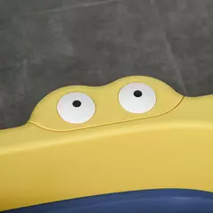 HOMCOM Baby Bathtub for 0-6 Years Collapsible Non-Slip Portable with Stool Seat for Newborns Infants Toddlers Kids - Yellow - 9