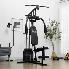 HOMCOM Multifunction Home Gym Machine, with 45kg Weight Stacks, for Strength Training - 2