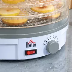 HOMCOM 5 Tier Food Dehydrator, 245W Food Dryer Machine with Adjustable Temperature Control for Drying Fruit, Meat, Vegetable, Jerky and Pet Treat, White - 8