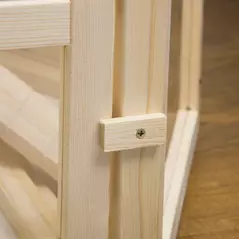 PawHut 3 Tier Wooden Large Hamster Cage with Sliding Tray, Seesaws, Water Bottle, Natural - 9