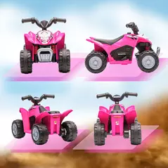 AIYAPLAY Honda Licensed Kids Electric Quad Bike, 6V ATV Ride On for Ages 1.5-3 Years, Pink - 8