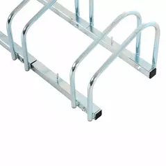 HOMCOM Bike Stand Parking Rack Floor or Wall Mount Bicycle Cycle Storage Locking Stand (4 Racks, Silver) - 9