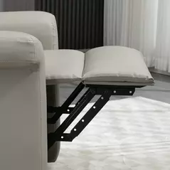 HOMCOM Power Lift Chair Armchair for the Elderly, PU Leather Recliner Chair with Extended Footrest, Remote Control and Side Pocket, Grey - 8