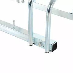 HOMCOM Bike Stand Parking Rack Floor or Wall Mount Bicycle Cycle Storage Locking Stand (4 Racks, Silver) - 8