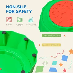 Outsunny Eight-Piece Kids Stepping Stones, with Non-Slip Surface & Bottom, for Toddlers - Multicoloured - 6