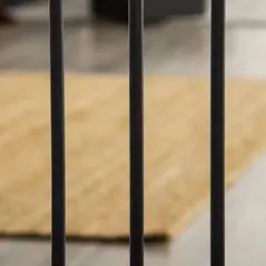 PawHut Pet Gate Safety Gate, with Cat Flap, Auto Close, for Staircases, Doorways, Hallways, 74-80cm Wide - Black - 9