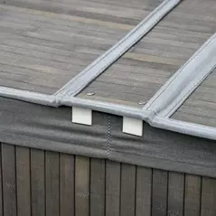 HOMCOM Bamboo Laundry Basket with Lid, 100 Litres Laundry Hamper with 2 Sections, Removable Washable Lining, Washing Baskets, 62.5 x 37 x 60.5cm, Grey - 8