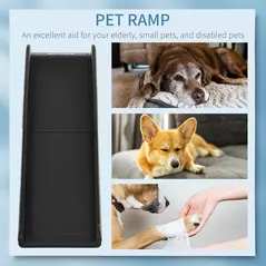 PawHut Foldable Pet Ramp Dog Car Ramp for SUVs, Cars - Black - 4
