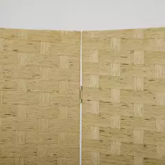 HOMCOM 4-Panel Room Dividers, Wave Fibre Freestanding Folding Privacy Screen Panels, Partition Wall Divider for Indoor Bedroom Office, 170 cm, Brown - 8