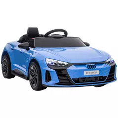 HOMCOM Audi Licensed 12V Kids Electric Ride-On, with Remote Control, Suspension System, Lights, Music, Motor - Blue - 1